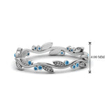 Load image into Gallery viewer, leaf-and-curl-blue-topaz-enamel-band-in-white-gold-FDEWB8349BGICBLTO-NL-WG