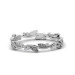 Load image into Gallery viewer, leaf-and-curl-diamond-enamel-band-in-white-gold-FDEWB8349B-NL-WG
