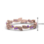 Load image into Gallery viewer, leaf-and-curl-purple-topaz-enamel-band-in-rose-gold-FDEWB8349BGVITO-NL-RG