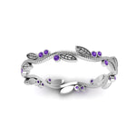 Load image into Gallery viewer, leaf-and-curl-purple-topaz-enamel-band-in-white-gold-FDEWB8349BGVITO-NL-WG