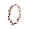 Load image into Gallery viewer, leaf-and-curl-sapphire-enamel-band-in-rose-gold-FDEWB8349BGSABL-NL-RG