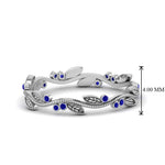 Load image into Gallery viewer, leaf-and-curl-sapphire-enamel-band-in-white-gold-FDEWB8349BGSABL-NL-WG