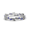Load image into Gallery viewer, leaf-and-curl-sapphire-enamel-band-in-white-gold-FDEWB8349BGSABL-NL-WG