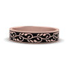 Load image into Gallery viewer, leaf-enamel-gold-mens-wedding-band-ring-in-rose-gold-fd9954bangle5-nl-rg