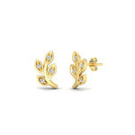 Load image into Gallery viewer, leaf-shaped-diamond-stud-earrings-in-yellow-gold-fdear11706angle1-nl-yg.jpg?v=1771328694