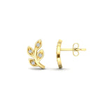 Load image into Gallery viewer, leaf-shaped-diamond-stud-earrings-in-yellow-gold-fdear11706angle3-nl-yg.jpg?v=1771328694