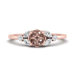 Load image into Gallery viewer, leaf-side-stone-semi-mount-ring-in-rose-gold-FDENR635SMR-NL-RG