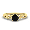 Load image into Gallery viewer, leaf-vine-round-solitaire-black-diamond-engagement-ring-in-yellow-gold-fdens11688rorgblacksleep-nl-yg.jpg?v=1777267104