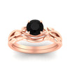 Load image into Gallery viewer, leaf-vine-round-solitaire-black-diamond-wedding-ring-set-in-rose-gold-fdens11688rogblackangle5-nl-rg.jpg?v=1777270309
