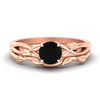 Load image into Gallery viewer, leaf-vine-round-solitaire-black-diamond-wedding-ring-set-in-rose-gold-fdens11688rogblacksleep-nl-rg.jpg?v=1777270309
