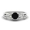 Load image into Gallery viewer, leaf-vine-round-solitaire-black-diamond-wedding-ring-set-in-white-gold-fdens11688rogblacksleep-nl-wg.jpg?v=1777270309