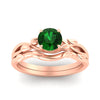 Load image into Gallery viewer, leaf-vine-round-solitaire-emerald-wedding-ring-set-in-rose-gold-fdens11688rogemgrangle5-nl-rg.jpg?v=1777270309
