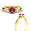 Load image into Gallery viewer, leaf-vine-round-solitaire-pink-sapphire-engagement-ring-in-yellow-gold-fdens11688rorgsadrpiangle3-nl-yg.jpg?v=1777267104