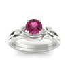 Load image into Gallery viewer, leaf-vine-round-solitaire-pink-sapphire-wedding-ring-set-in-white-gold-fdens11688rogsadrpiangle5-nl-wg.jpg?v=1777270309