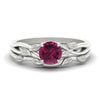 Load image into Gallery viewer, leaf-vine-round-solitaire-pink-sapphire-wedding-ring-set-in-white-gold-fdens11688rogsadrpisleep-nl-wg.jpg?v=1777270309