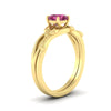 Load image into Gallery viewer, leaf-vine-round-solitaire-pink-sapphire-wedding-ring-set-in-yellow-gold-fdens11688rogsadrpiangle2-nl-yg.jpg?v=1777270309
