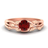 Load image into Gallery viewer, leaf-vine-round-solitaire-ruby-wedding-ring-set-in-rose-gold-fdens11688rogrudrsleep-nl-rg.jpg?v=1777270309