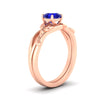 Load image into Gallery viewer, leaf-vine-round-solitaire-sapphire-wedding-ring-set-in-rose-gold-fdens11688rogsablangle2-nl-rg.jpg?v=1777270309