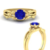 Load image into Gallery viewer, leaf-vine-round-solitaire-sapphire-wedding-ring-set-in-yellow-gold-fdens11688rogsablangle3-nl-yg.jpg?v=1777270309