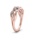 Load image into Gallery viewer, leaf-wide-diamond-wedding-band-in-rose-gold-FD9476-NL-RG.jpg