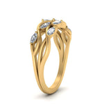 Load image into Gallery viewer, leaf-wide-diamond-wedding-band-in-yellow-gold-FD9476-NL-YG.jpg