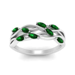 Load image into Gallery viewer, leaf-wide-emerald-wedding-band-in-white-gold-FD9476GEMGR-NL-WG.jpg