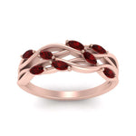 Load image into Gallery viewer, leaf-wide-ruby-wedding-band-in-rose-gold-FD9476GRUDR-NL-RG.jpg