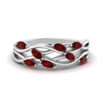 Load image into Gallery viewer, leaf-wide-ruby-wedding-band-in-white-gold-FD9476GRUDR-NL-WG.jpg