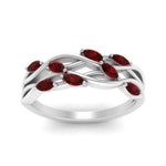 Load image into Gallery viewer, leaf-wide-ruby-wedding-band-in-white-gold-FD9476GRUDR-NL-WG.jpg