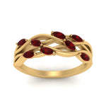 Load image into Gallery viewer, leaf-wide-ruby-wedding-band-in-yellow-gold-FD9476GRUDR-NL-YG.jpg