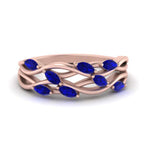 Load image into Gallery viewer, leaf-wide-sapphire-wedding-band-in-rose-gold-FD9476GSABL-NL-RG.jpg