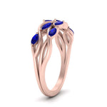 Load image into Gallery viewer, leaf-wide-sapphire-wedding-band-in-rose-gold-FD9476GSABL-NL-RG.jpg