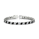 Load image into Gallery viewer, Leaning Pear Cut Diamond Tennis Bracelet