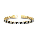 Load image into Gallery viewer, Leaning Pear Cut Diamond Tennis Bracelet
