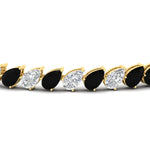 Load image into Gallery viewer, Leaning Pear Cut Diamond Tennis Bracelet