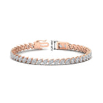 Load image into Gallery viewer, Leaning Pear Cut Diamond Tennis Bracelet