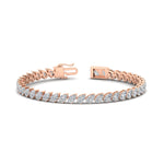 Load image into Gallery viewer, Leaning Pear Cut Diamond Tennis Bracelet