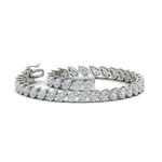 Load image into Gallery viewer, Leaning Pear Cut Diamond Tennis Bracelet
