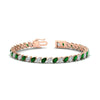 Load image into Gallery viewer, Leaning Pear Cut Diamond Tennis Bracelet