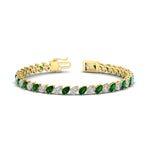 Load image into Gallery viewer, Leaning Pear Cut Diamond Tennis Bracelet