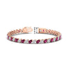 Load image into Gallery viewer, Leaning Pear Cut Diamond Tennis Bracelet