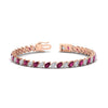 Load image into Gallery viewer, Leaning Pear Cut Diamond Tennis Bracelet