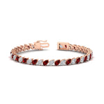 Load image into Gallery viewer, Leaning Pear Cut Diamond Tennis Bracelet