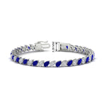 Load image into Gallery viewer, Leaning Pear Cut Diamond Tennis Bracelet
