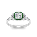 Load image into Gallery viewer, leaves-asscher-cut-halo-diamond-engagement-ring-with-emerald-in-white-gold-FD9827ASRGEMGRANGLE5-NL-WG.jpg?v=1770891168