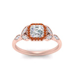 Load image into Gallery viewer, leaves-asscher-cut-halo-diamond-engagement-ring-with-orange-sapphire-in-rose-gold-FD9827ASRGSAORANGLE5-NL-RG.jpg?v=1770891167