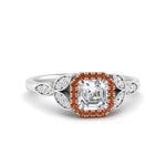 Load image into Gallery viewer, leaves-asscher-cut-halo-diamond-engagement-ring-with-orange-sapphire-in-white-gold-FD9827ASRGSAOR-NL-WG.jpg?v=1770891167