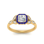 Load image into Gallery viewer, leaves-asscher-cut-halo-diamond-engagement-ring-with-sapphire-in-yellow-gold-FD9827ASRGSABLANGLE5-NL-YG.jpg?v=1770891168