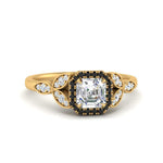 Load image into Gallery viewer, leaves-asscher-cut-halo-engagement-ring-with-black-diamond-in-yellow-gold-FD9827ASRGBLACK-NL-YG.jpg?v=1770891168