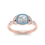 Load image into Gallery viewer, leaves-cushion-cut-halo-diamond-engagement-ring-with-blue-topaz-in-rose-gold-FD9827CURGICBLTOANGLE5-NL-RG.jpg?v=1770891186